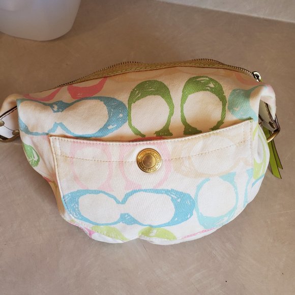 Coach Scribble Mulit-Colored Hobo Bag Handbag Purse - Picture 11 of 12